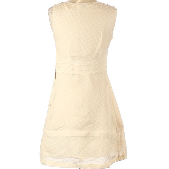 Leon Max Limited Edition Cream Polka Dot with Ruffle Waistline Dress Size 0 - Picture 2 of 6
